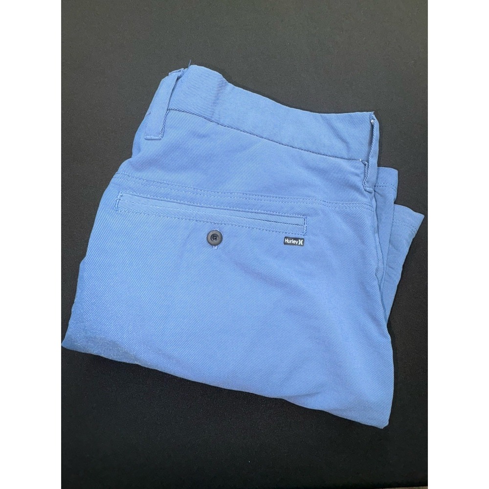 Hurley x Nike Dri-Fit Hybrid Walkshorts Chino Shorts Mens 32 Blue Flat Front - Picture 14 of 14